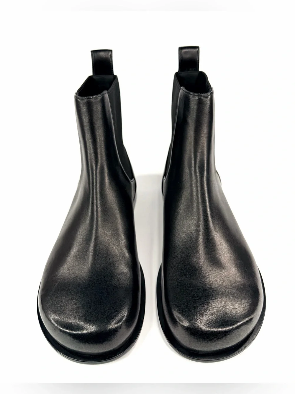 Fendi FF Chelsea Men Nappa Black Leather Men Ankle Boots UK 9 - US 10 - EU 43